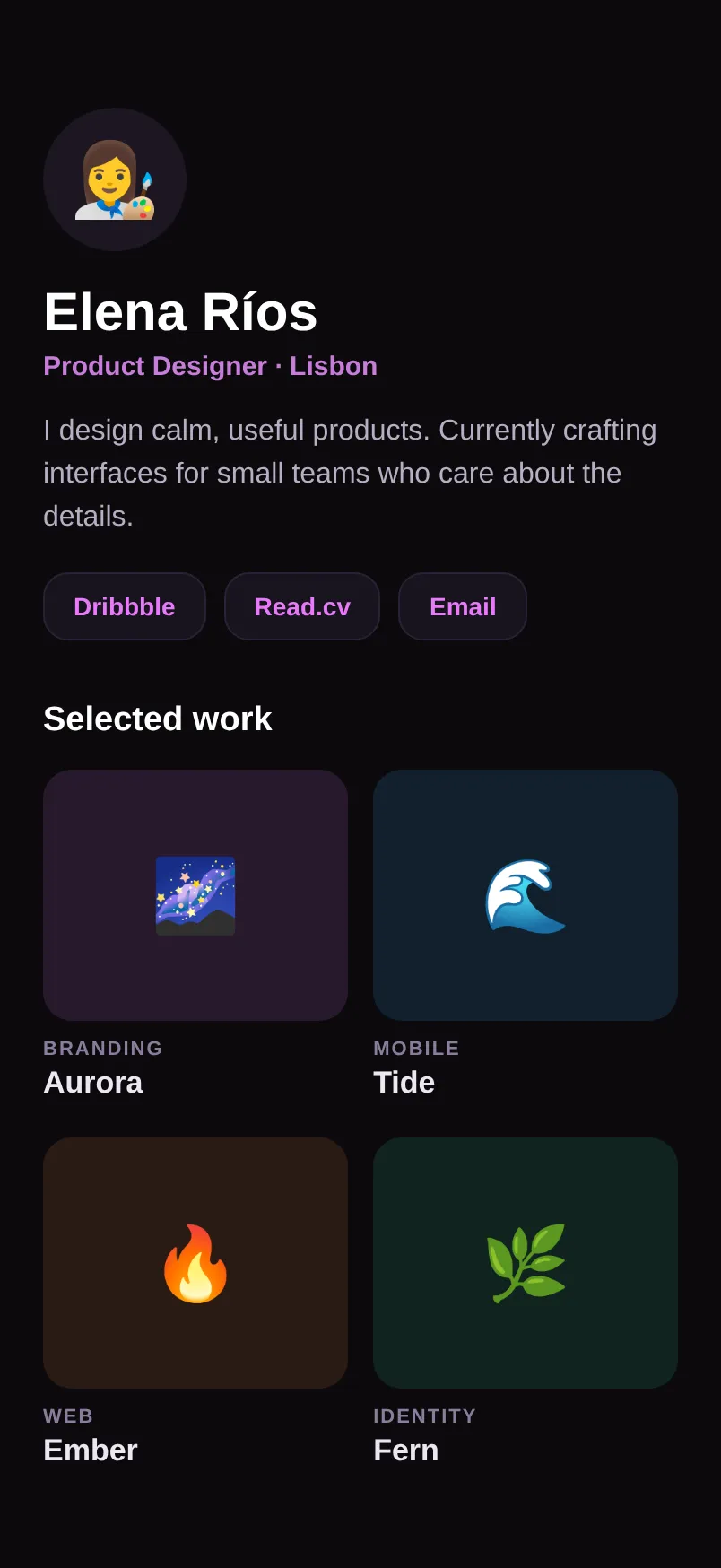Folio — Portfolio preview 1