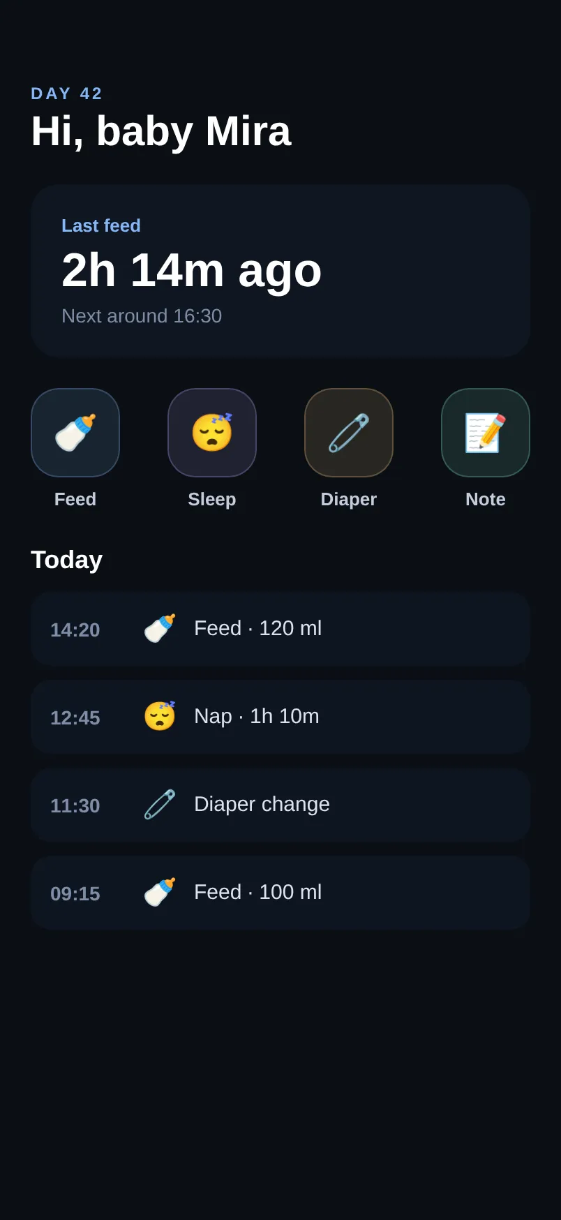 Tiny — Baby Tracker preview 1