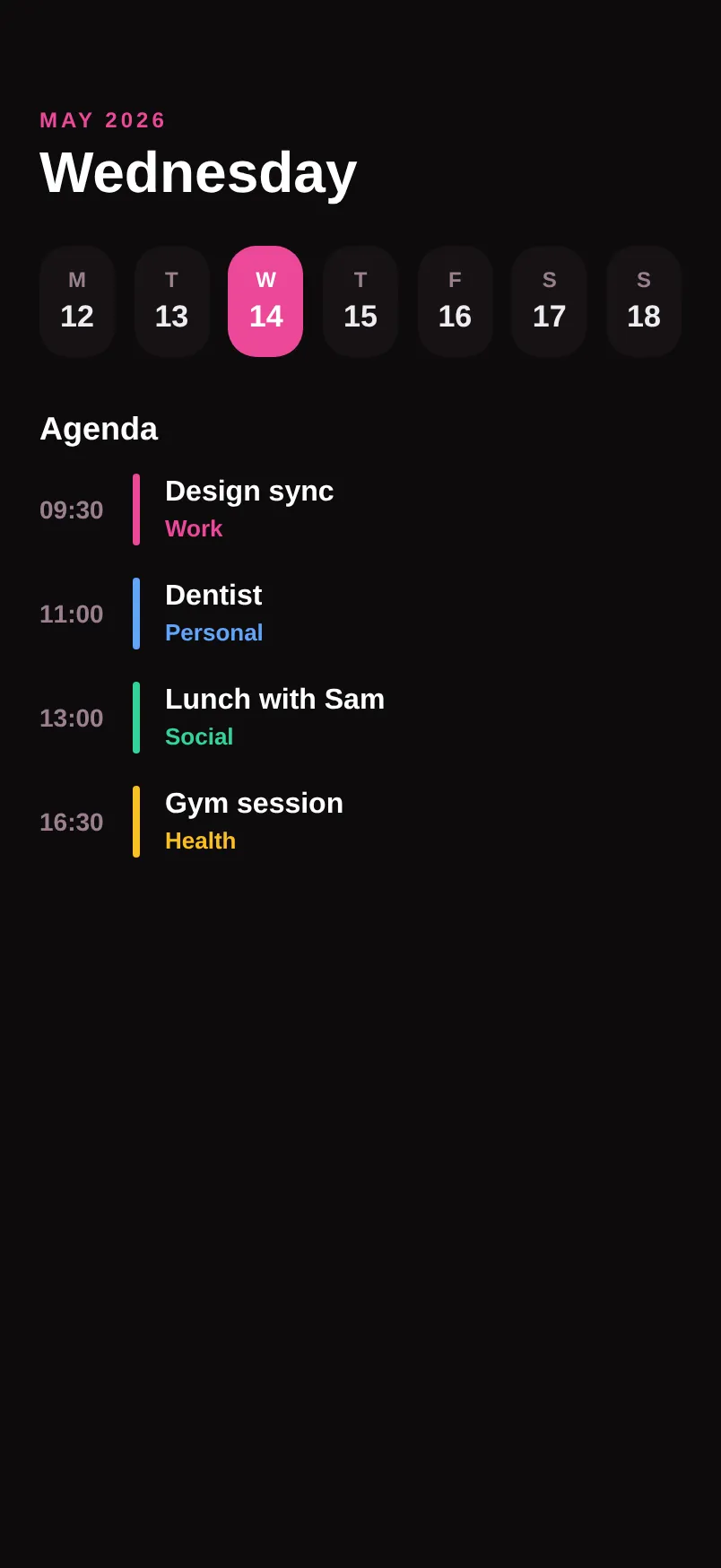 Cadence — Agenda preview 1