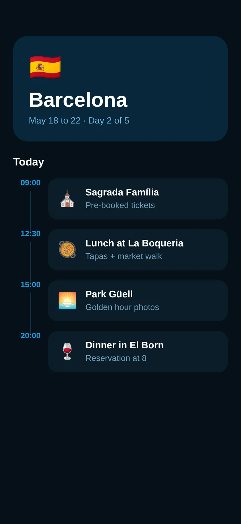 Roam — Trip Planner preview 1
