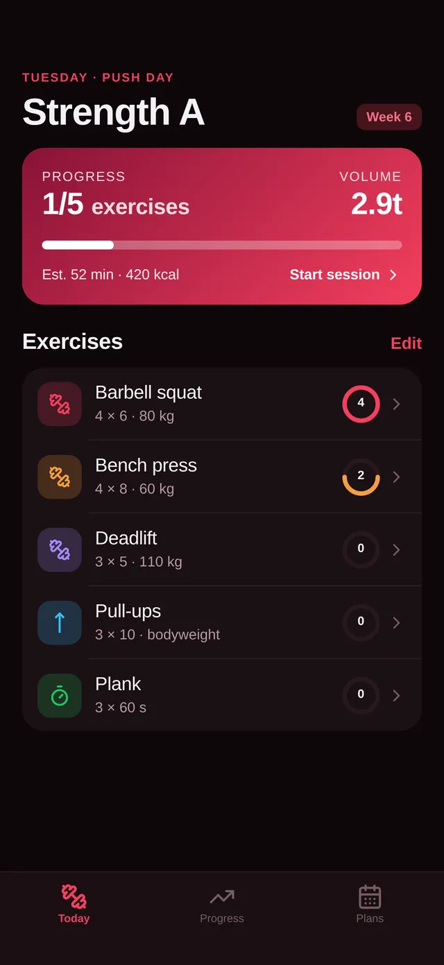 Forge — Workout